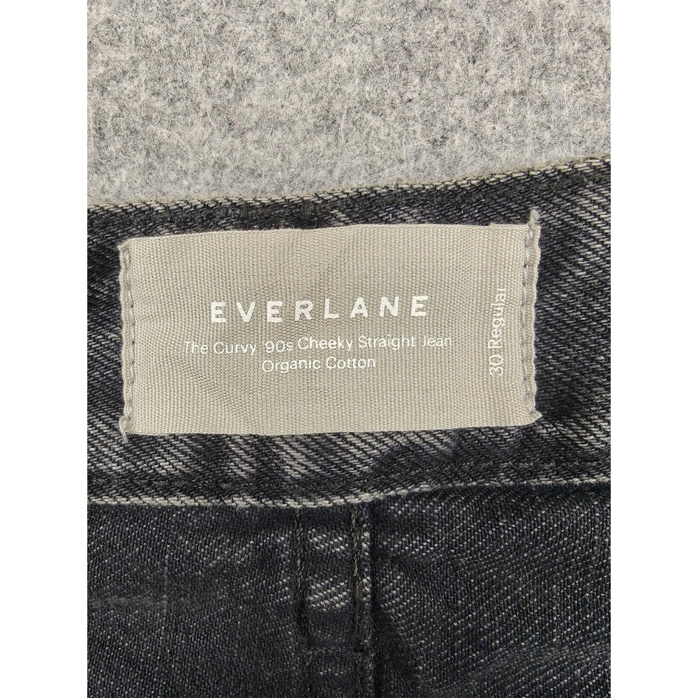Everlane The Curvy 90s Cheeky Straight Jeans Womens 30 High Rise Black Denim New - Picture 3 of 12